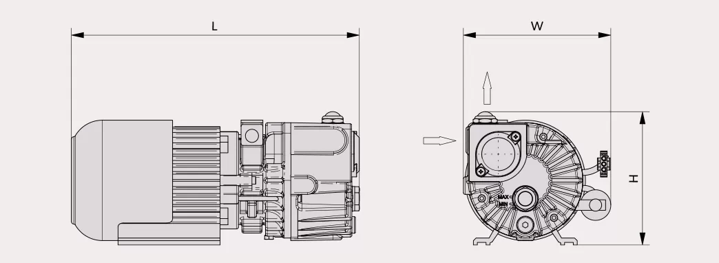 Пластинчатый вакуумный насос Busch R5 PB 0004/0008 C — изображение 2
